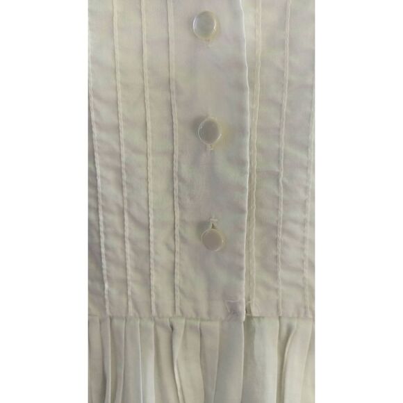 60s cream colored lacy dress in very good condition size 18 armpit armpit 14 wai - Picture 6 of 10